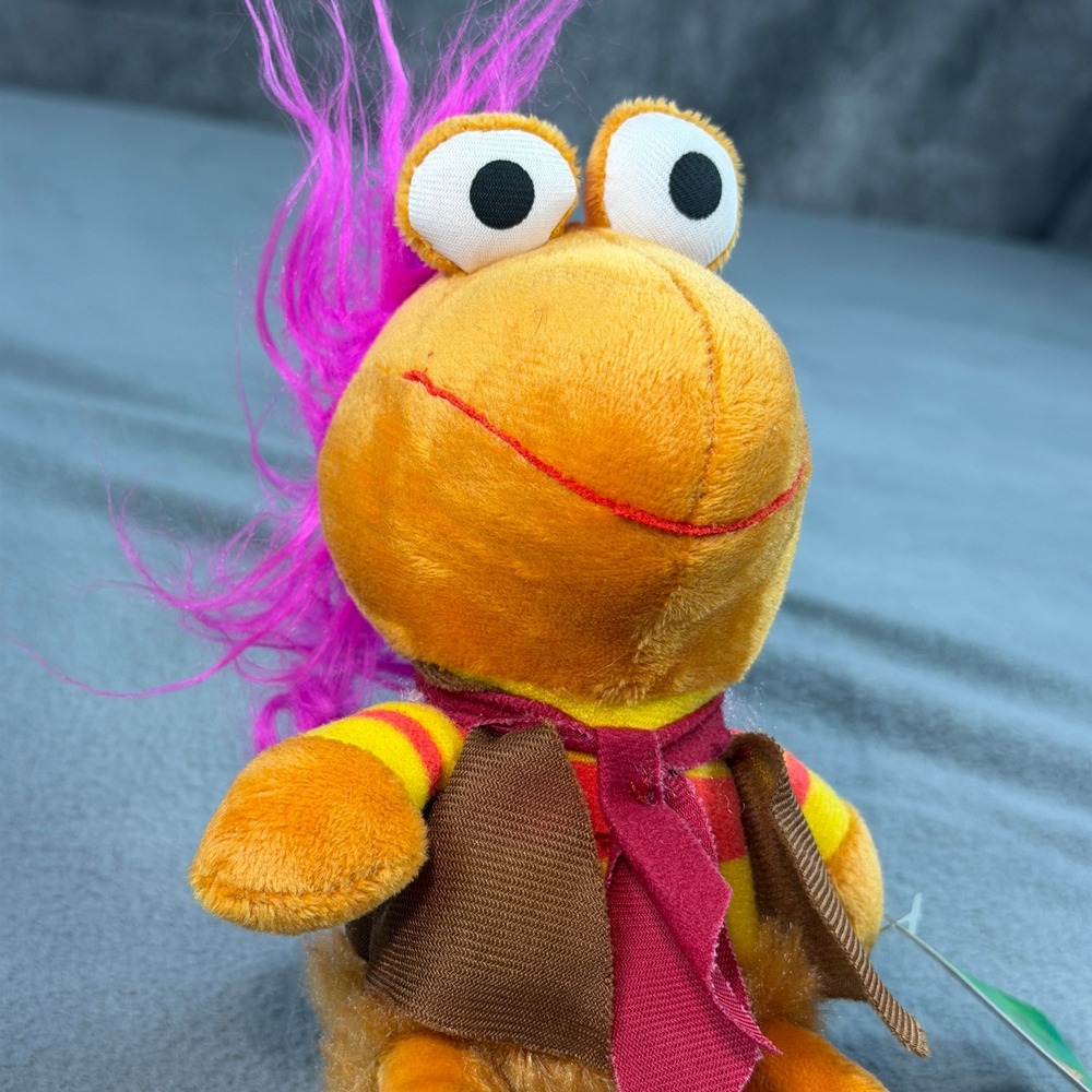 Fraggle Rock Gobo Plush Jim Henson Toy Factory Orange Pink Hair 2022 NWT - Picture 2 of 6